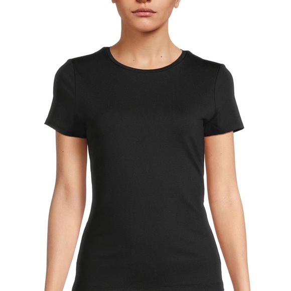 Time and Tru Women's Round Neck Smooth Tee with Short Sleeves- 2 pack - Picture 3 of 3